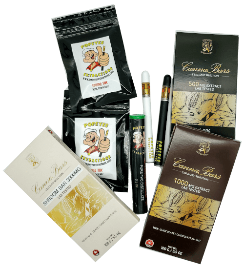 assortment of popeyes extractions products